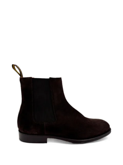 Doucal's suede-finish round-toe Chelsea boots