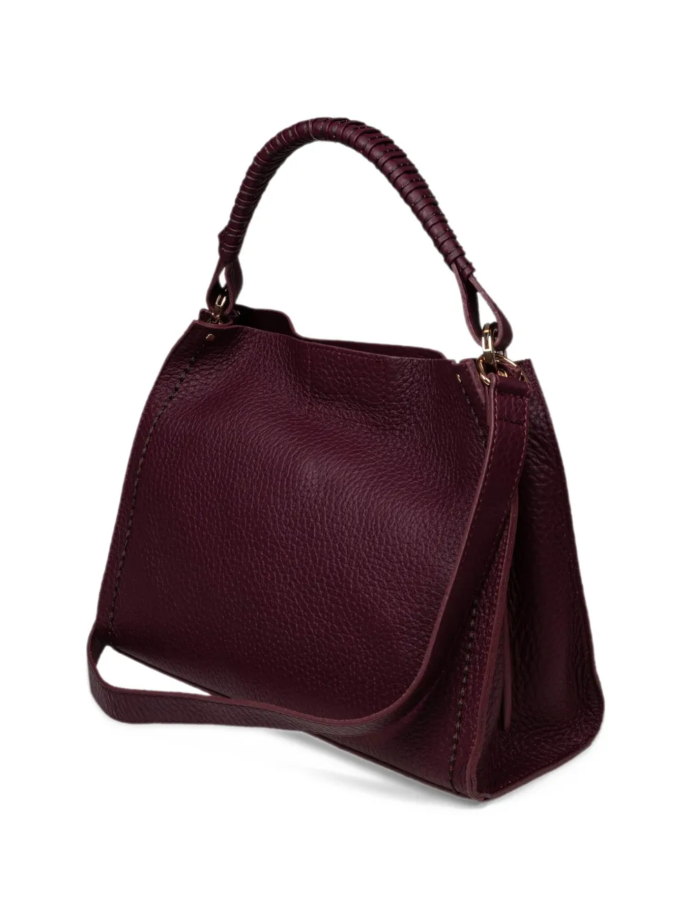 VISONA` Mia leather tote bag Rood