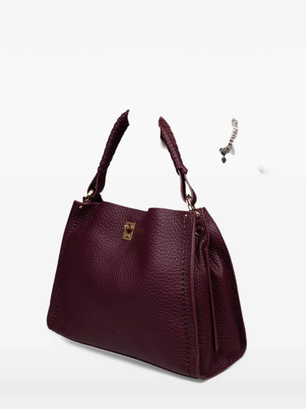 VISONA` Mia leather tote bag Rood