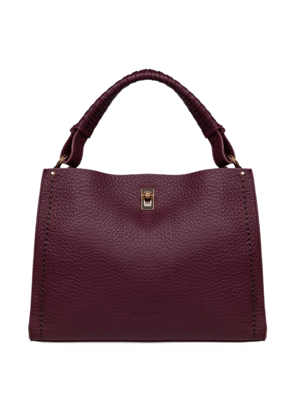 VISONA` Mia leather tote bag - Rosso