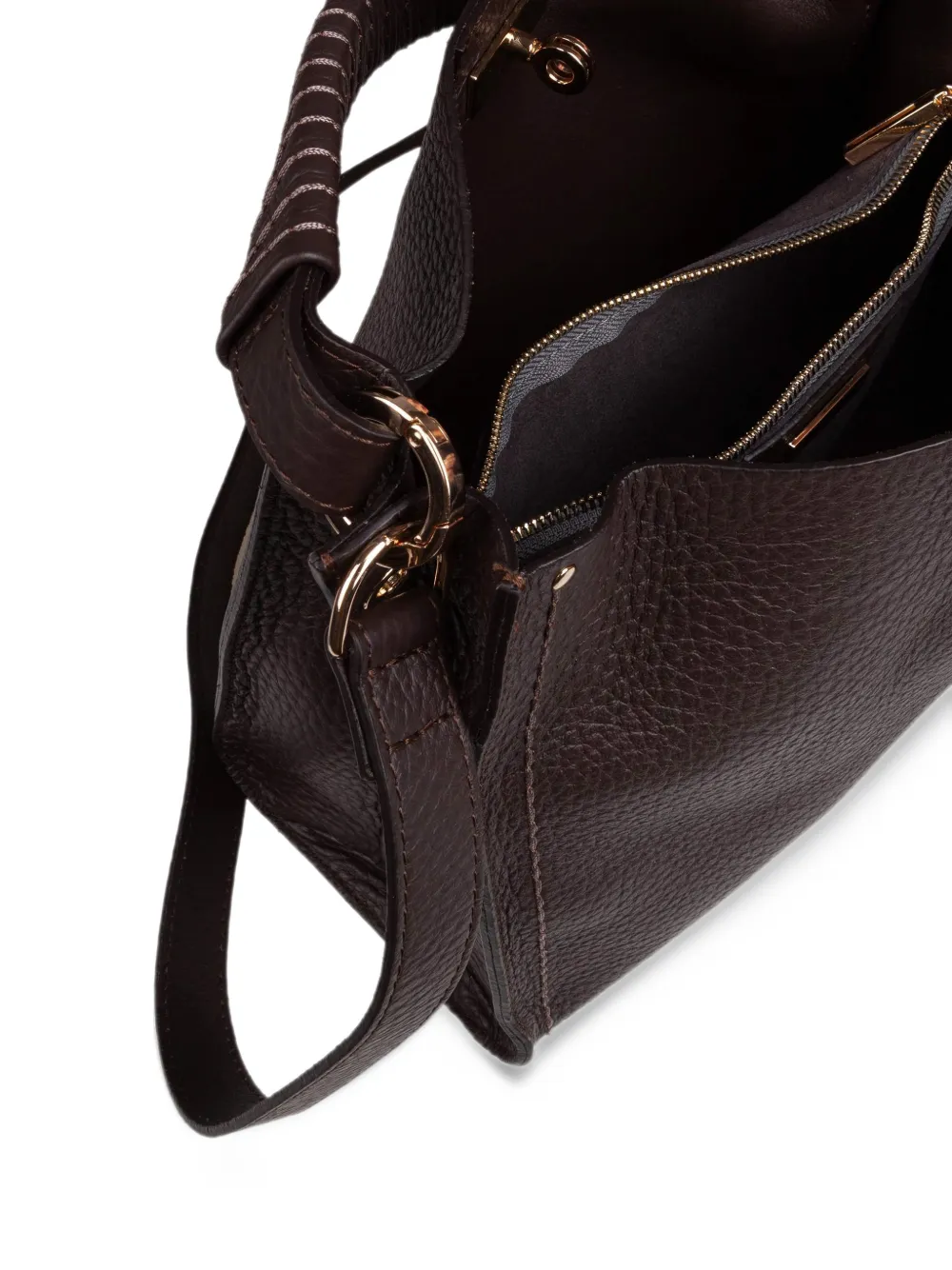 VISONA` Mia santorini leather tote bag Bruin