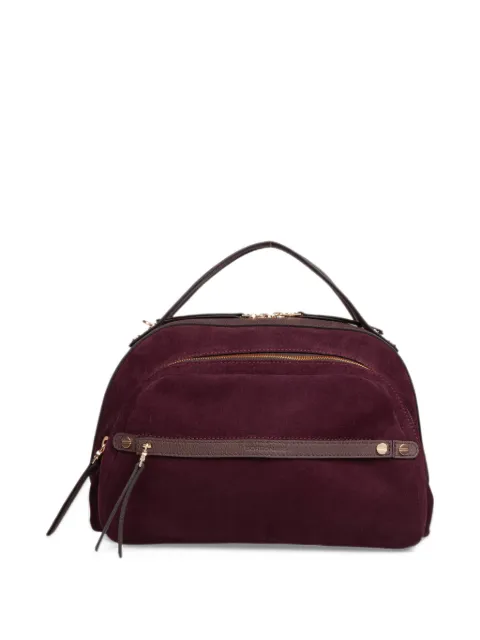 Borbonese medium Gallery suede leather-trim tote bag