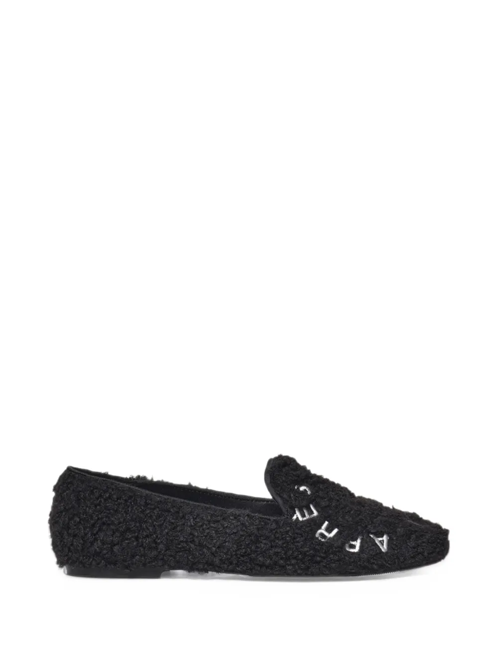 V°73 logo-embellished bouclé loafers - Nero