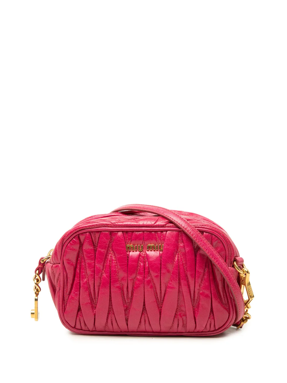 Miu Miu Pre-Owned 2010-2026 Matelasse Nappa Camera Bag crossbody bag - Rosa