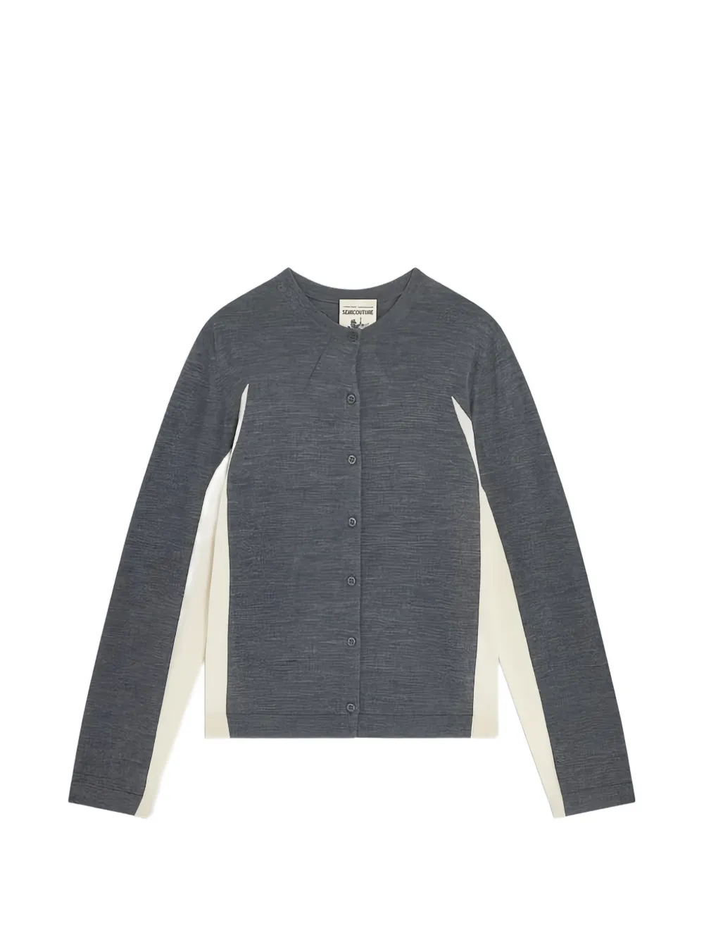 Semicouture Delia contrast-panel cardigan Grijs