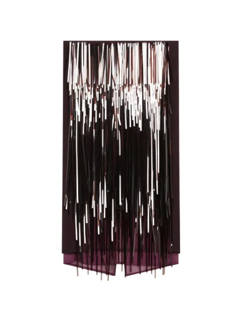 The Attico fringe-embellished long skirt