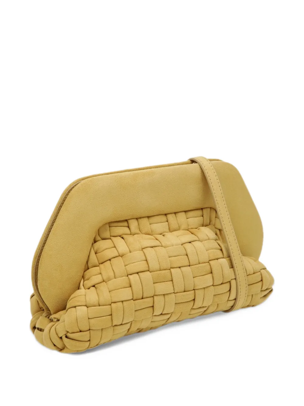Themoirè Bios woven clutch bag Geel