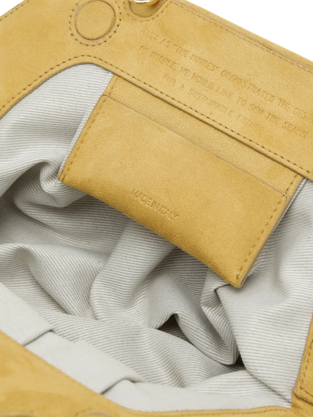 Themoirè Bios woven clutch bag Geel