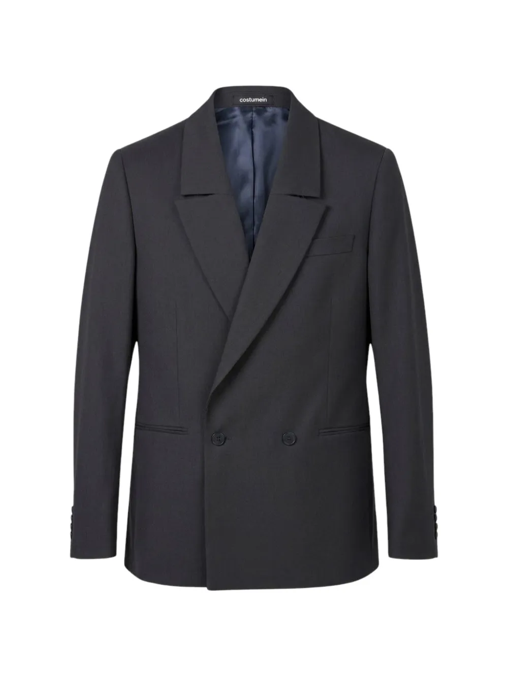 Costumein double-breasted peaked-lapel blazer - Grey