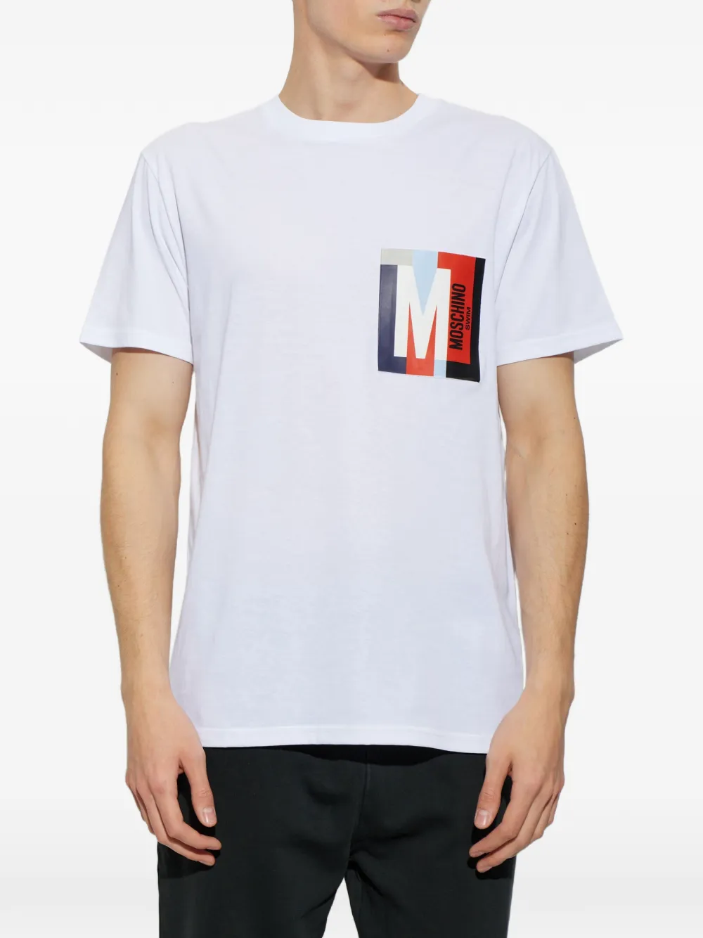 Moschino T-shirt met logoprint Wit
