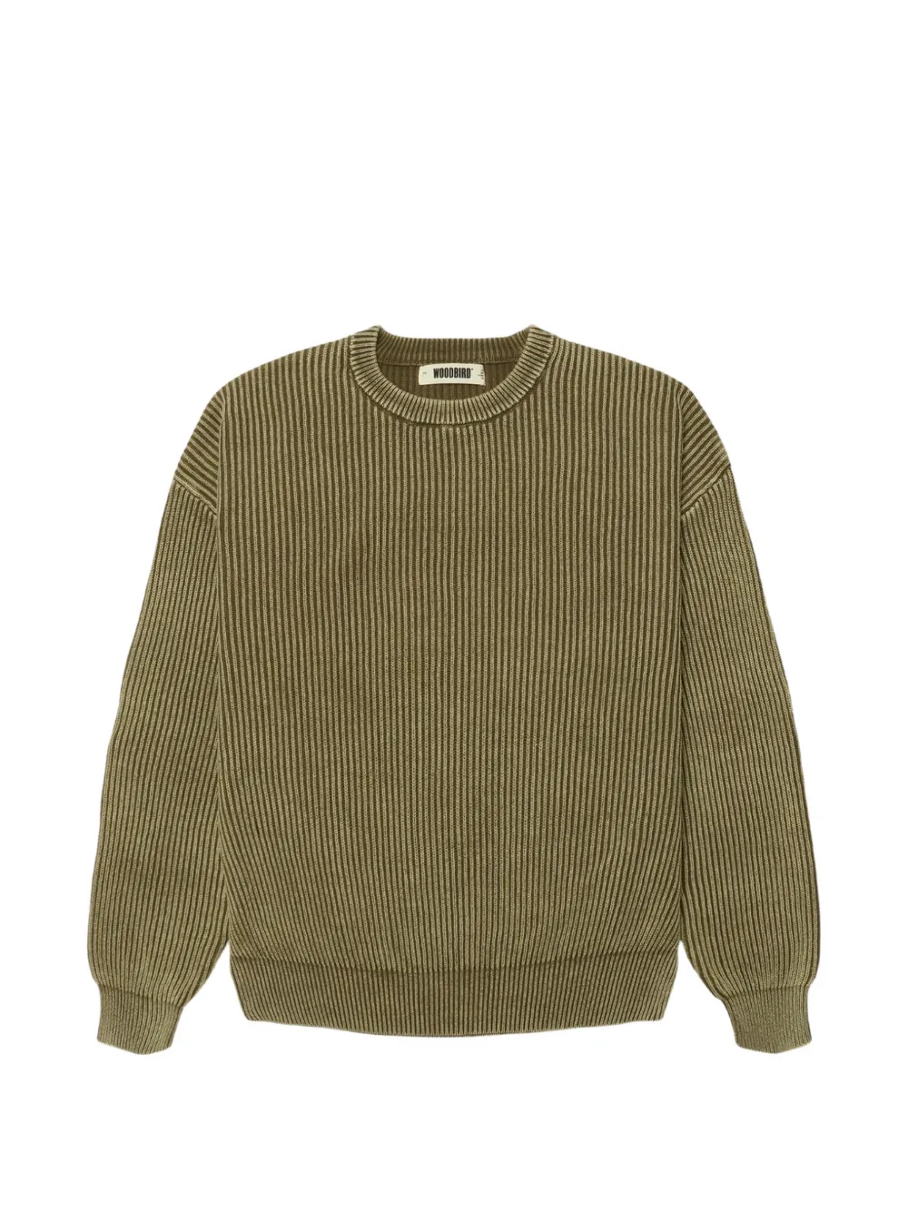 Woodbird Wbsake washed crew-neck sweater - Vert Woodbird Wbsake washed crew-neck sweater - Vert