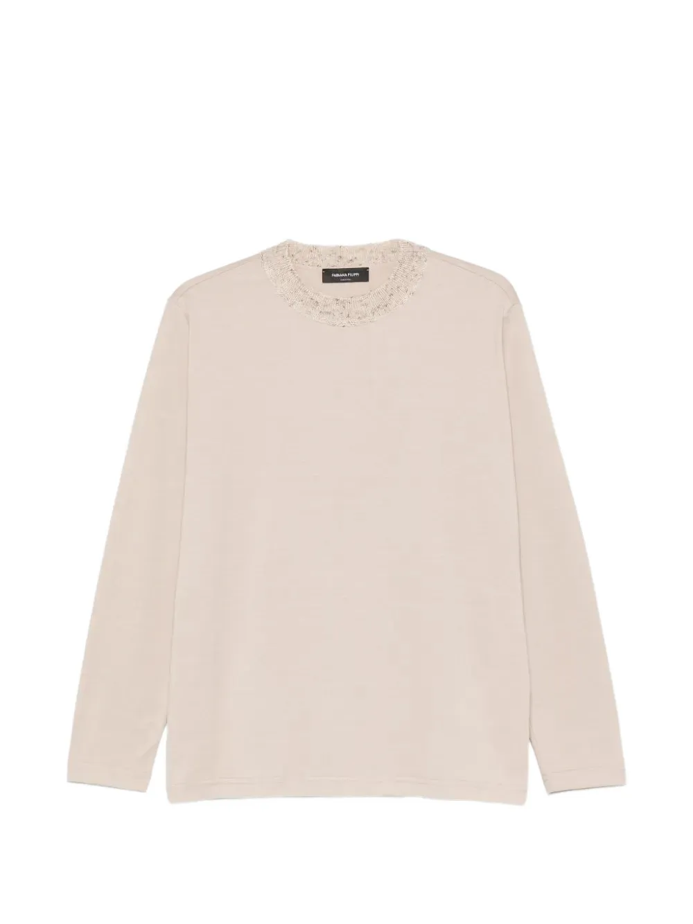 Fabiana Filippi embellished-collar T-shirt Beige