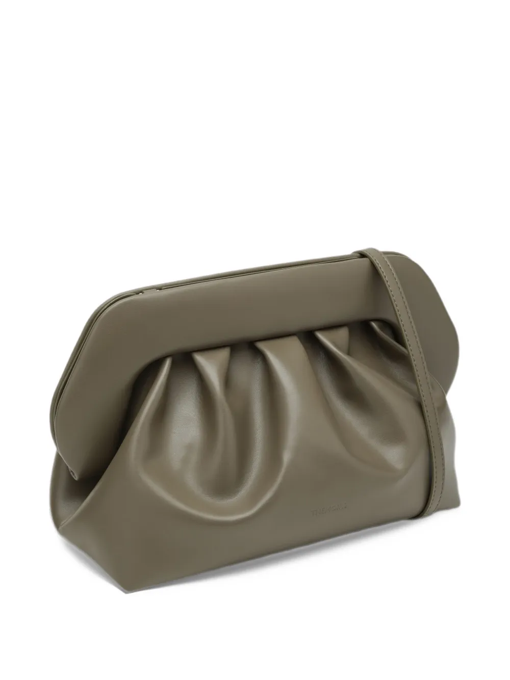 Themoirè Bios gathered clutch bag Groen
