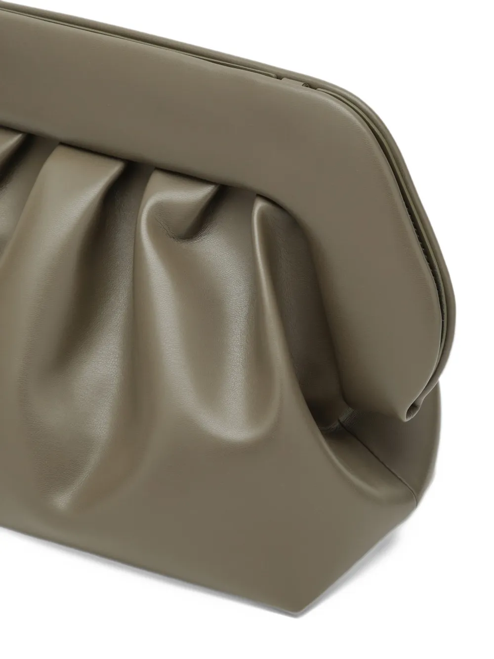 Themoirè Bios gathered clutch bag Groen