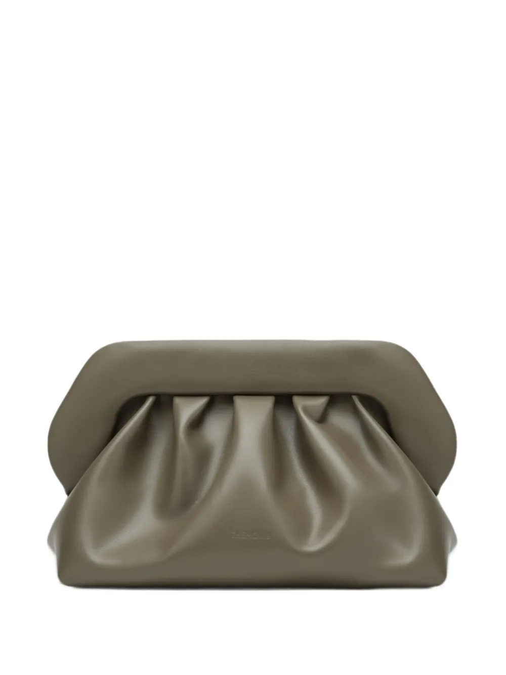 Themoirè Bios gathered clutch bag Groen