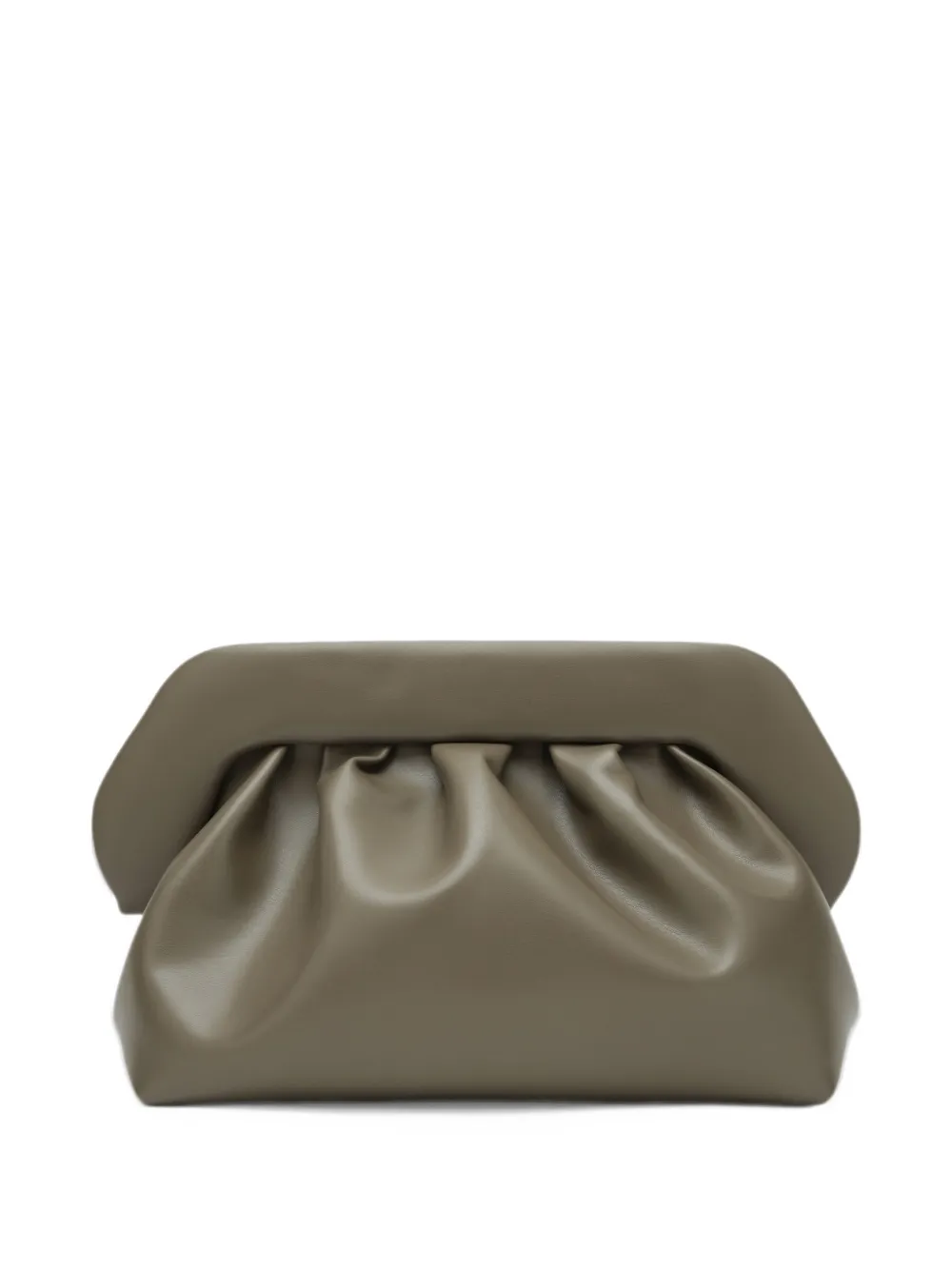 Themoirè Bios gathered clutch bag Groen