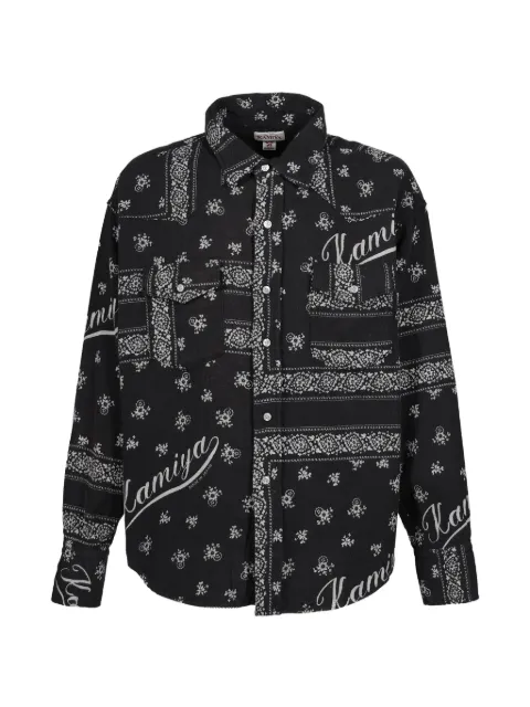 KAMIYA  Bandana Discharge western shirt