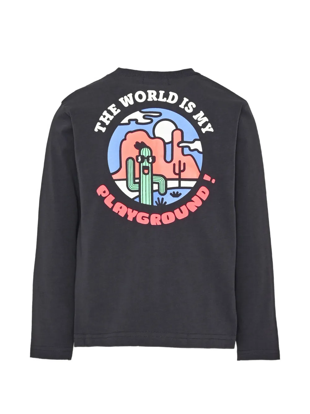 Billieblush graphic-print long-sleeve T-shirt Zwart