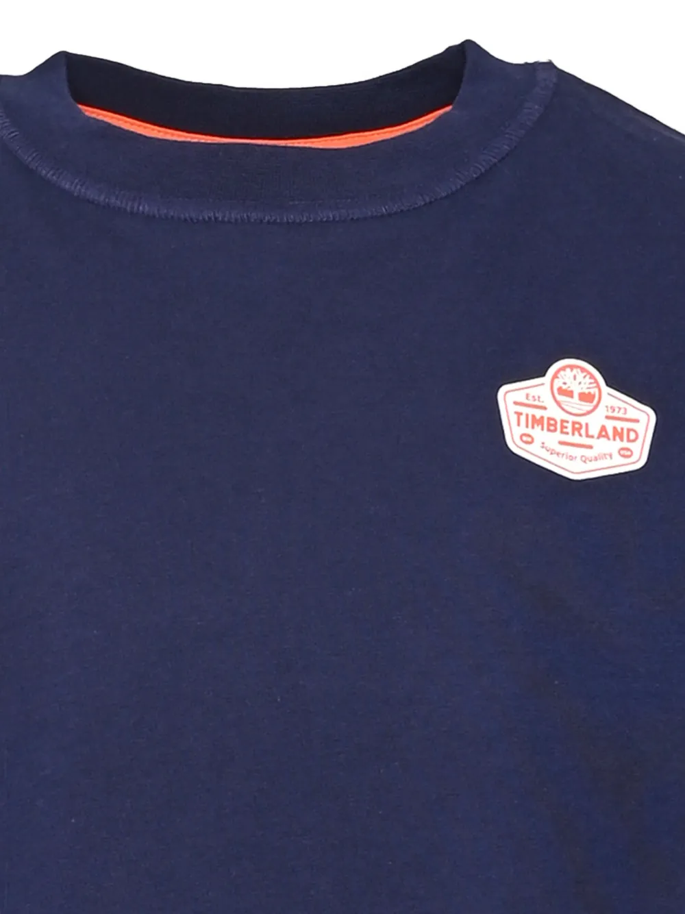 Timberland Kids logo-patch long-sleeve T-shirt Blauw