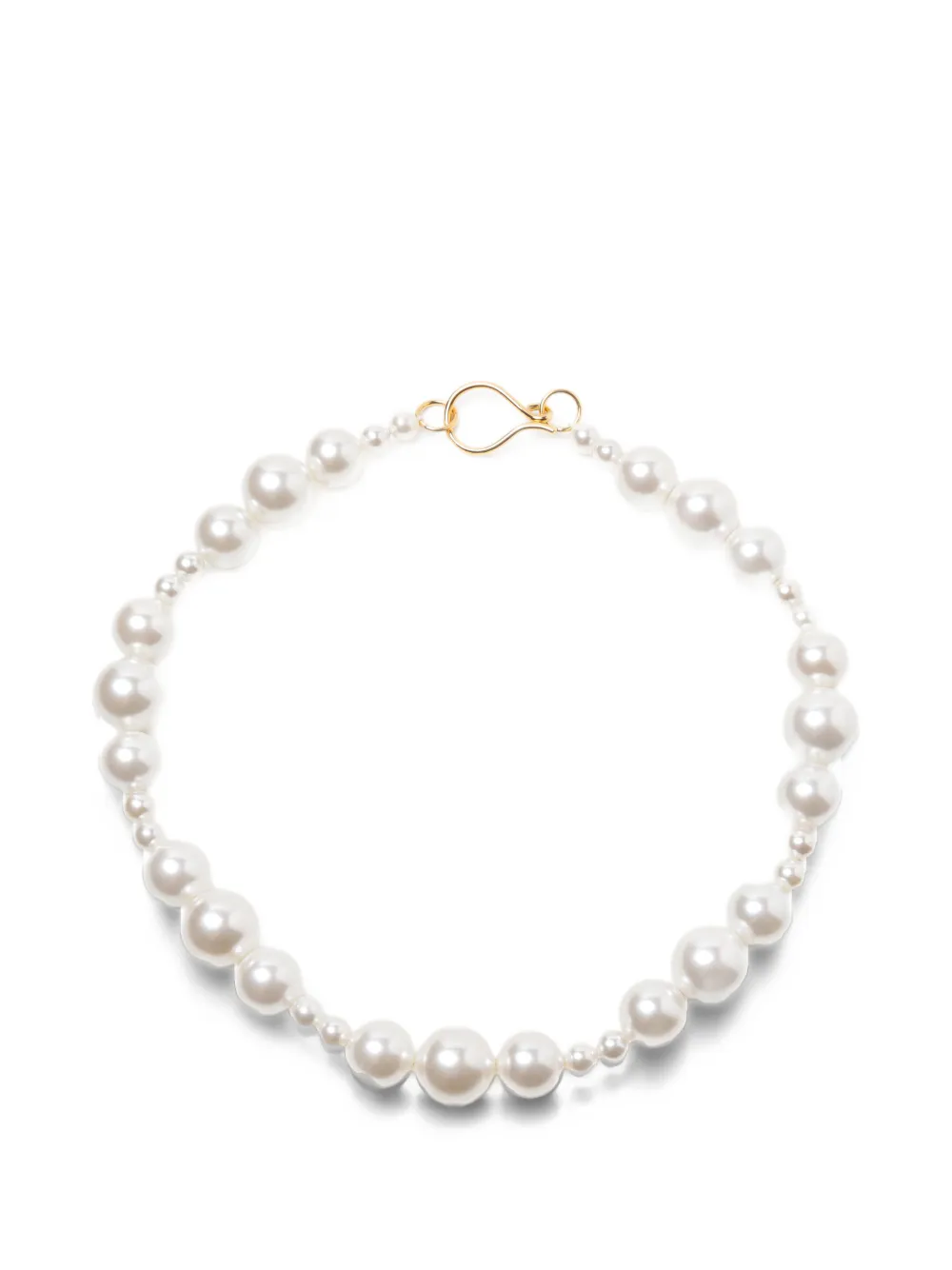 BEATRIZ PALACIOS Domingo pearl-embellished necklace - Bianco