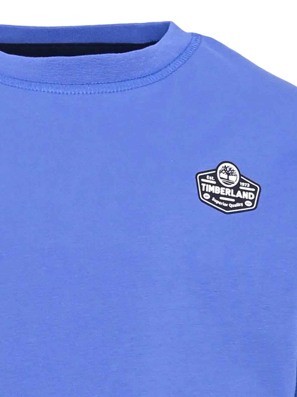 Timberland Kids logo-patch long-sleeve T-shirt Blauw