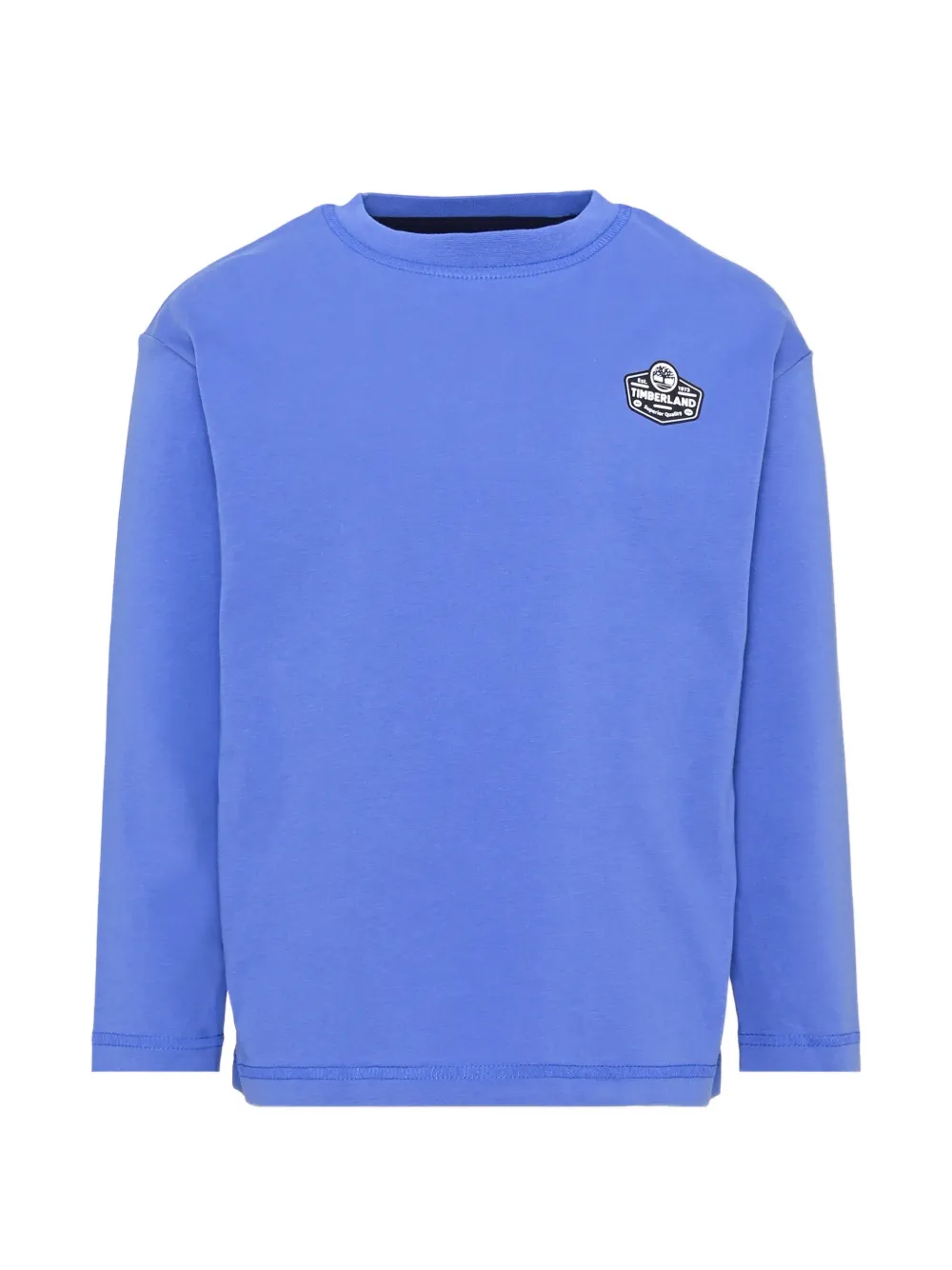 Timberland Kids logo-patch long-sleeve T-shirt Blauw