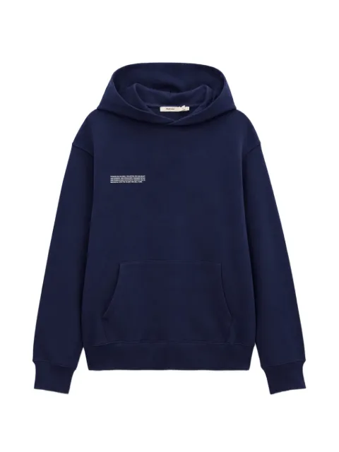 Pangaia text-print midweight cotton hoodie