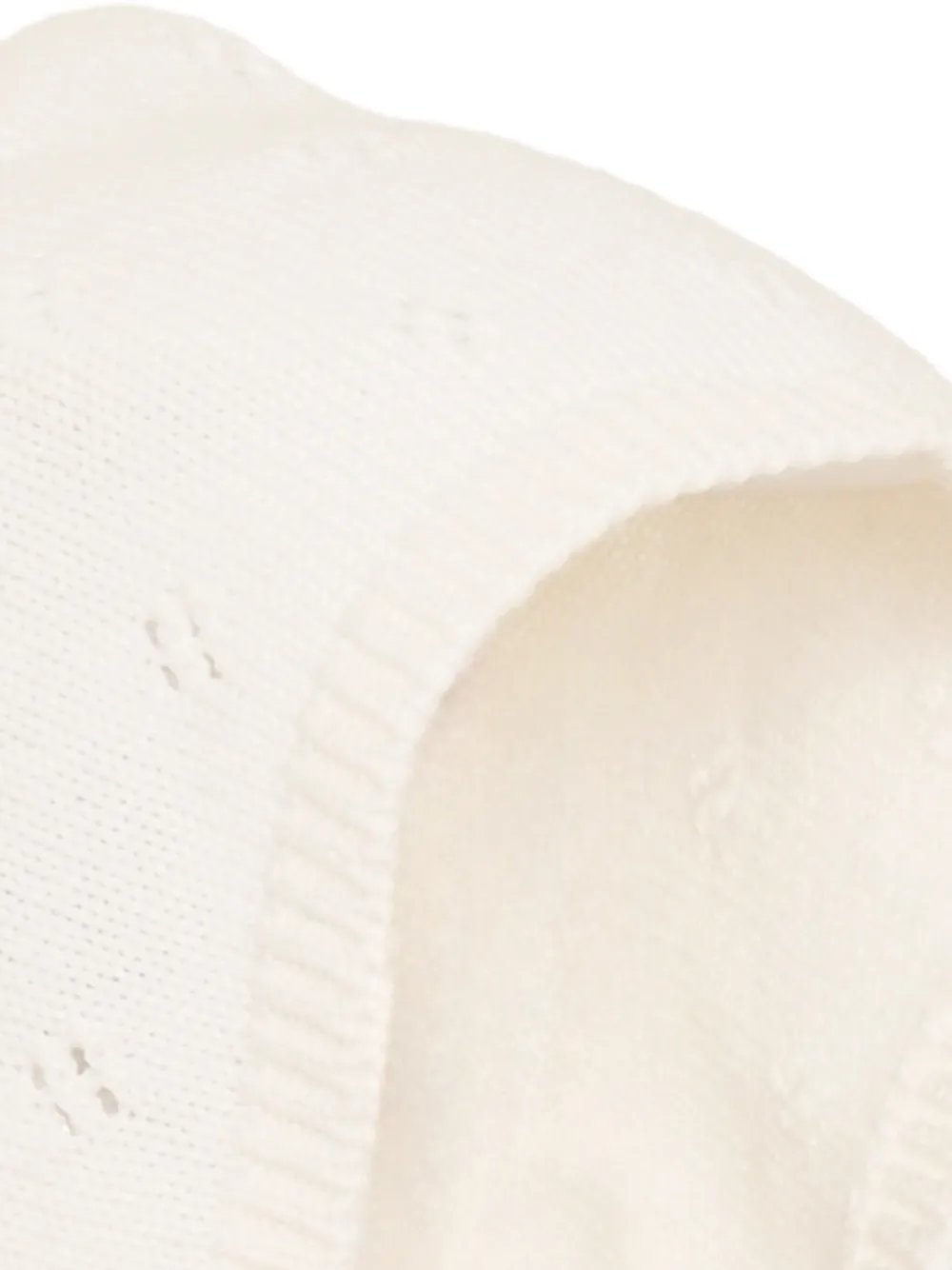 Petit Bateau pointelle-knit tie-fastening bonnet Wit