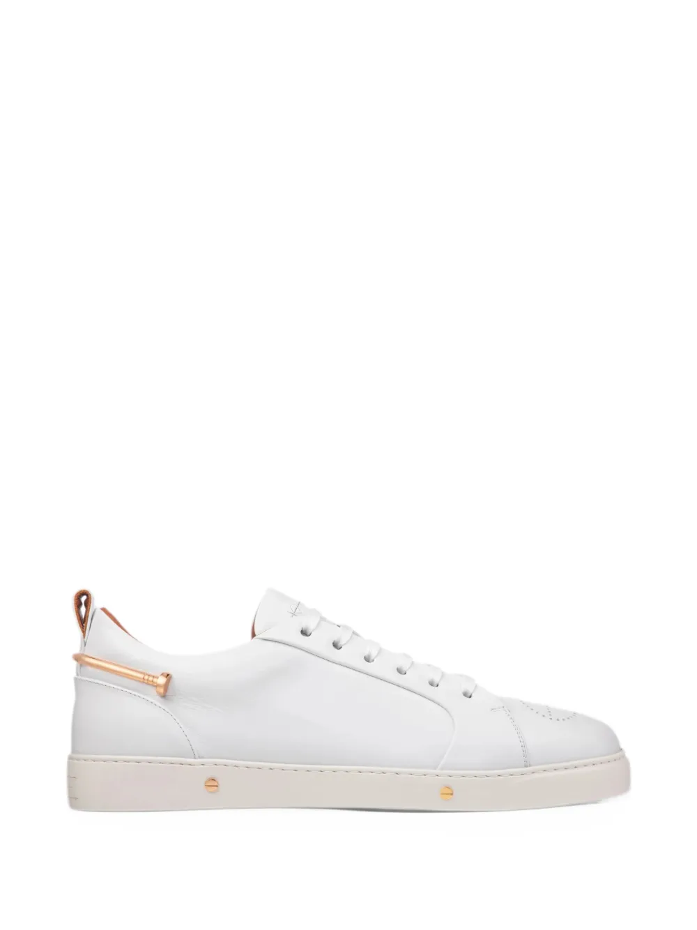 KANOVITCH 002 rose gold-plated sneakers - White