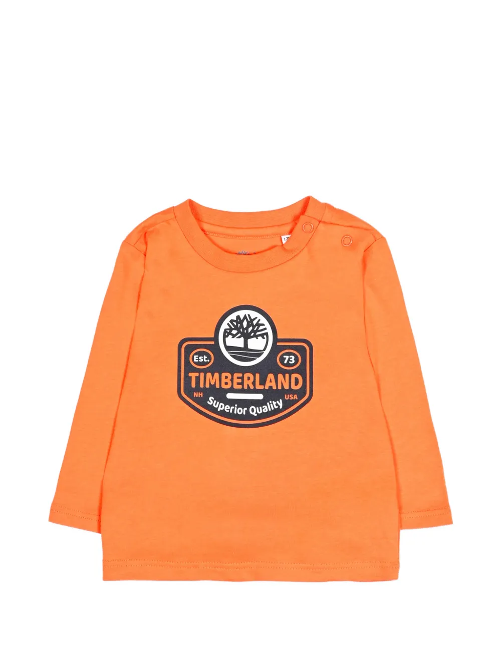 Timberland Kids logo-print long-sleeve T-shirt Oranje