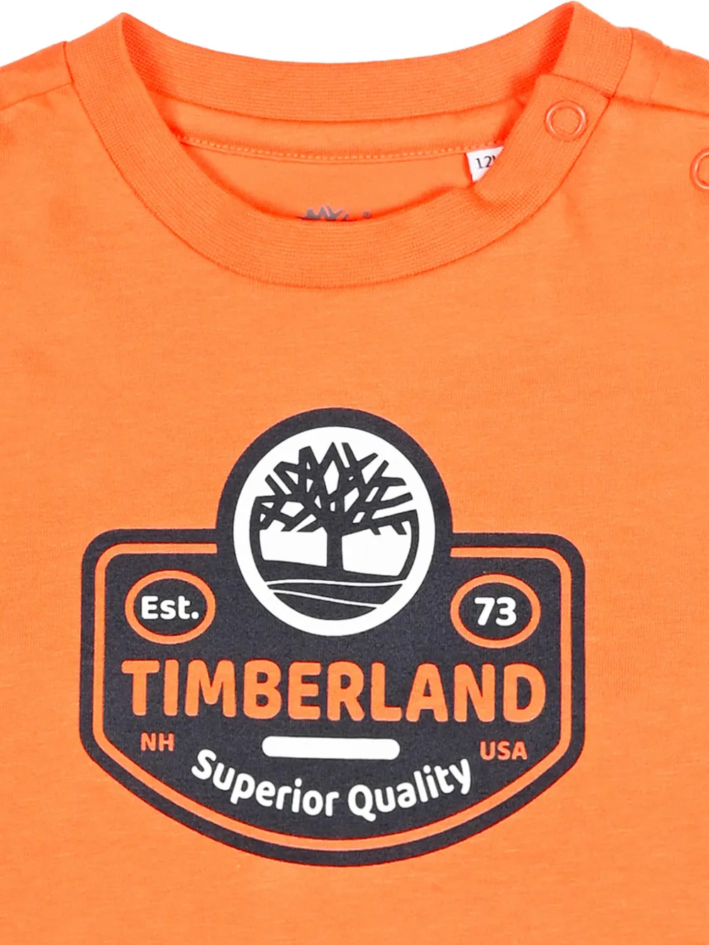 Timberland Kids logo-print long-sleeve T-shirt Oranje
