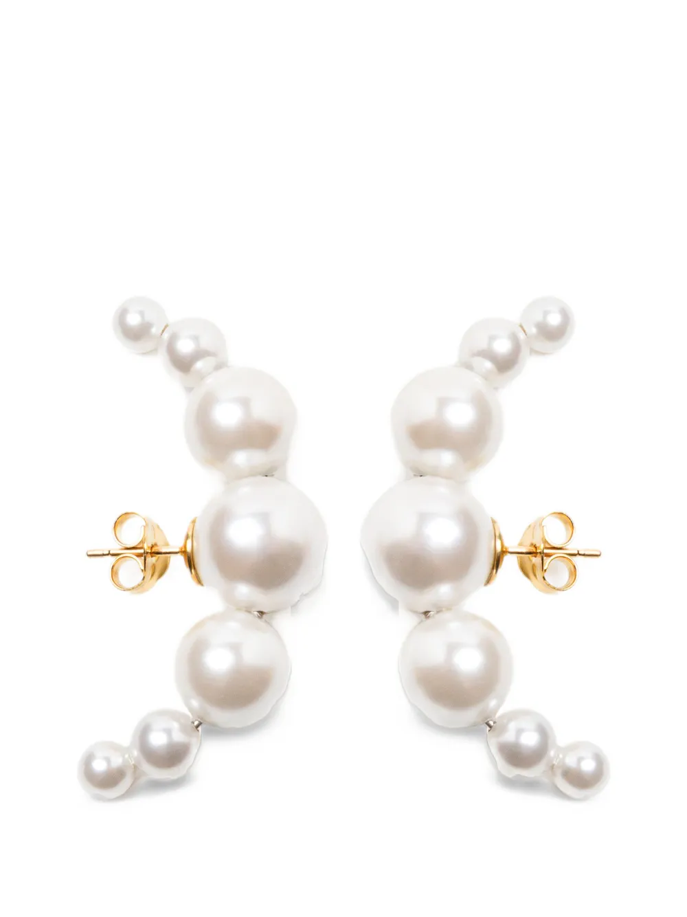BEATRIZ PALACIOS Domingo pearl-embellished earrings - Bianco