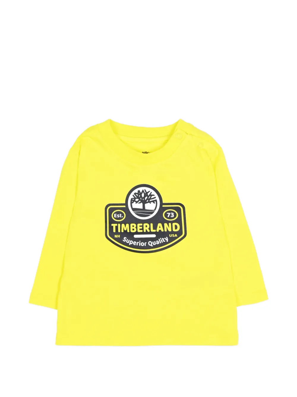 Timberland Kids logo-print long-sleeve T-shirt Geel