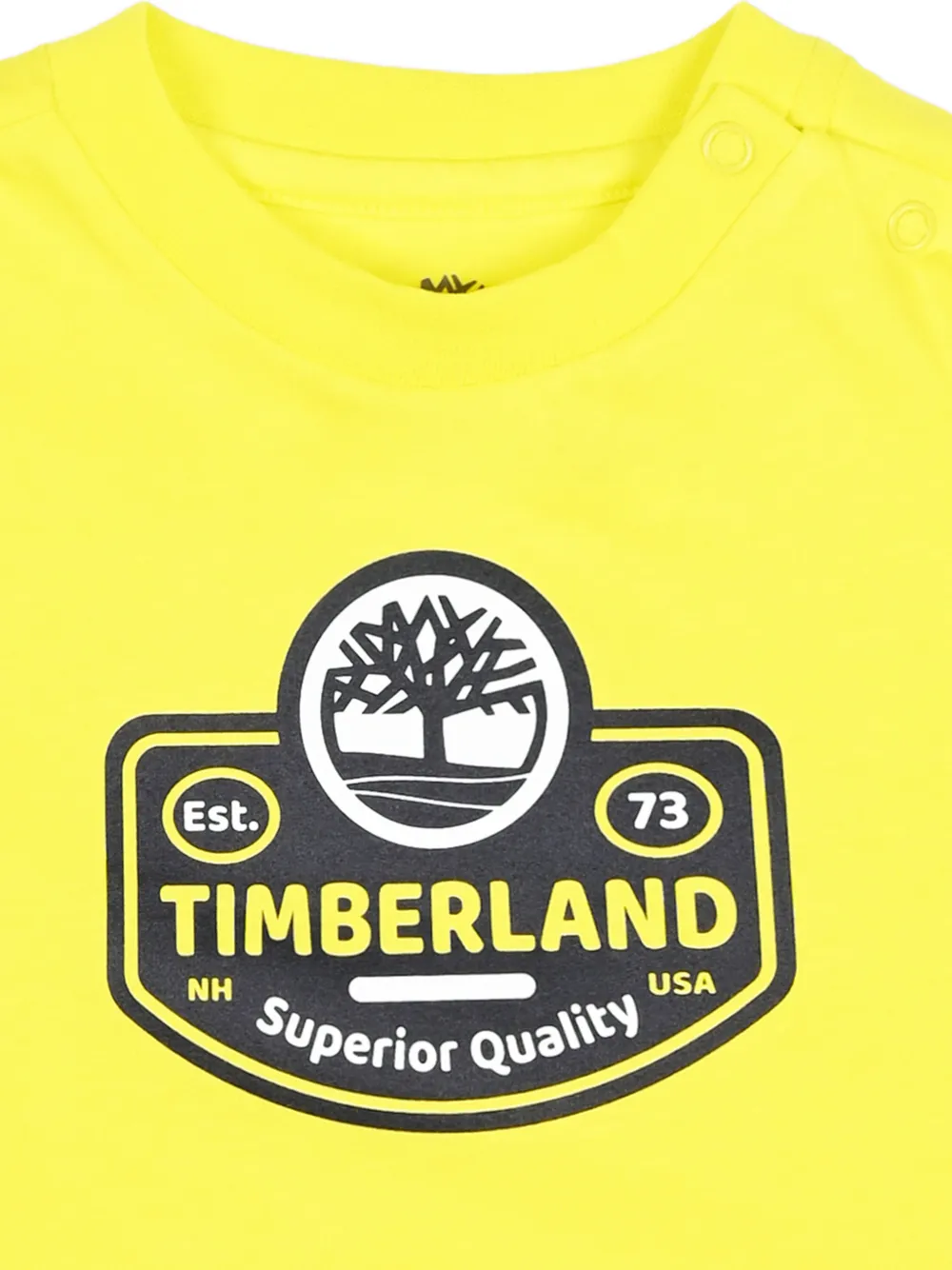 Timberland Kids logo-print long-sleeve T-shirt Geel
