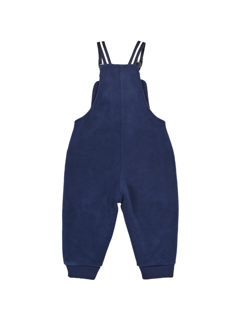 Timberland Kids fleece logo-patch dungarees Blauw