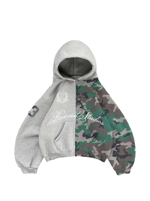 Bravest Studios Half Camo zip-up hoodie