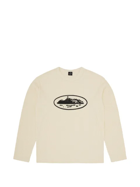 CORTEIZ Island waffle-knit logo-patch sweater