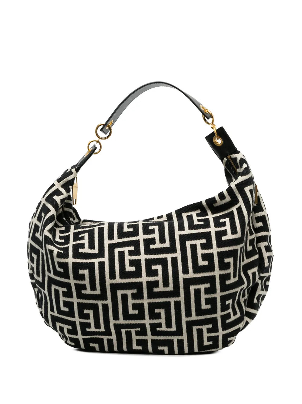 Balmain Pre-Owned 2015-2026 Canvas Monogram 1945 hobo bag - Black