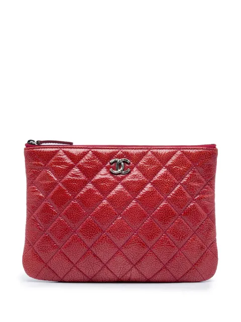CHANEL Pre-Owned 2014 Small Crinkled Patent O Case clutch bag