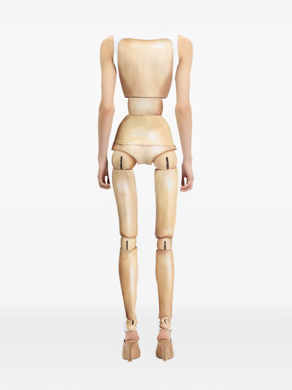Jean Paul Gaultier Wood Body printed leggings Wit