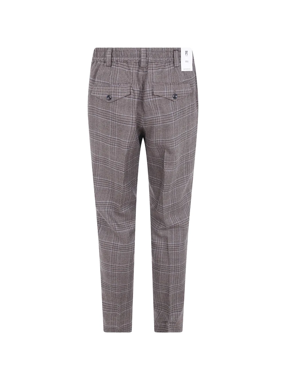 PT Torino Prince of Wales check wool trousers Bruin