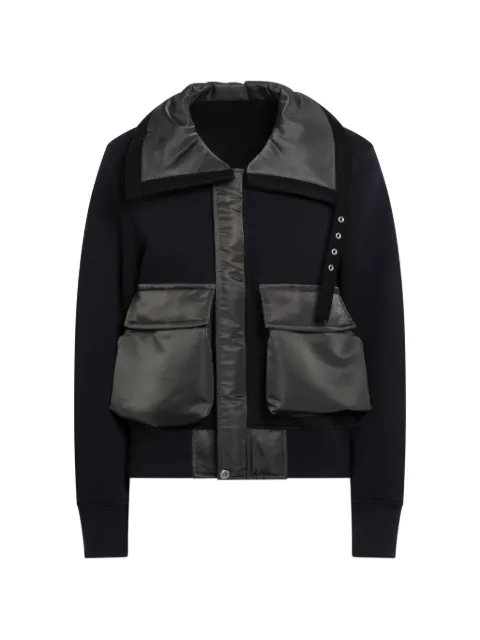 sacai panelled buckled jacket