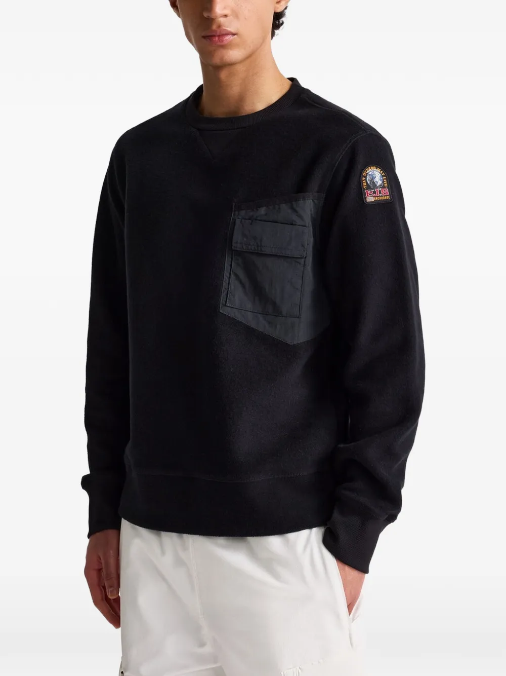 Parajumpers Pernhos patch-pocket fleece sweatshirt Zwart