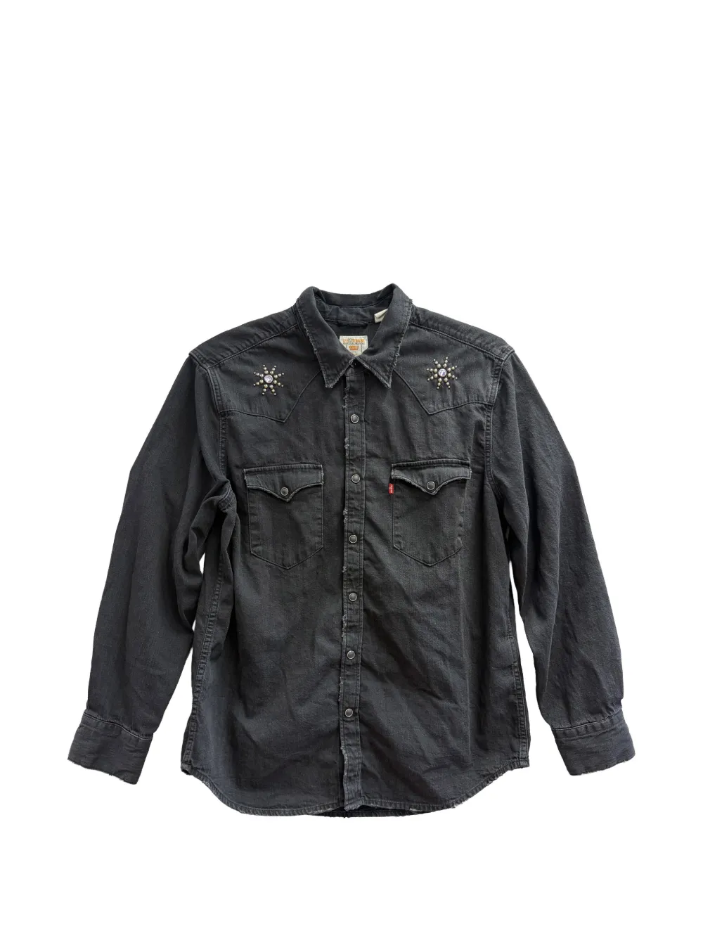 Htc Los Angeles studded western-style shirt Zwart
