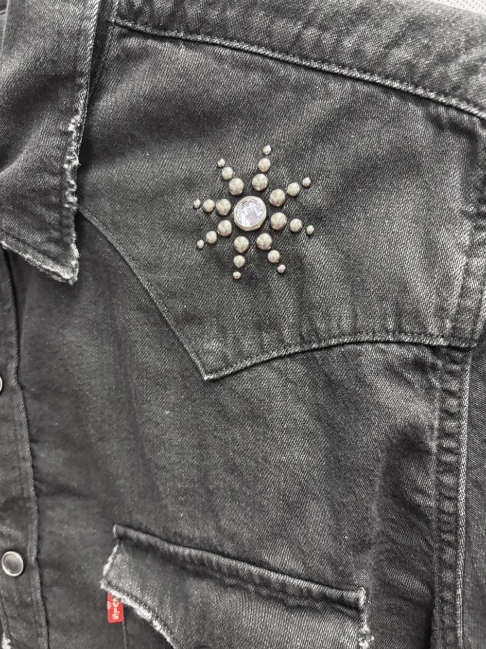 Htc Los Angeles studded western-style shirt Zwart