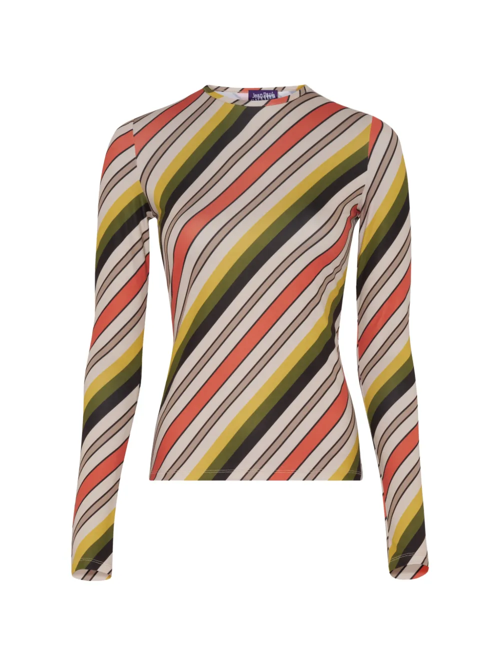 Jean Paul Gaultier Retro Stripes top met lange mouwen Beige