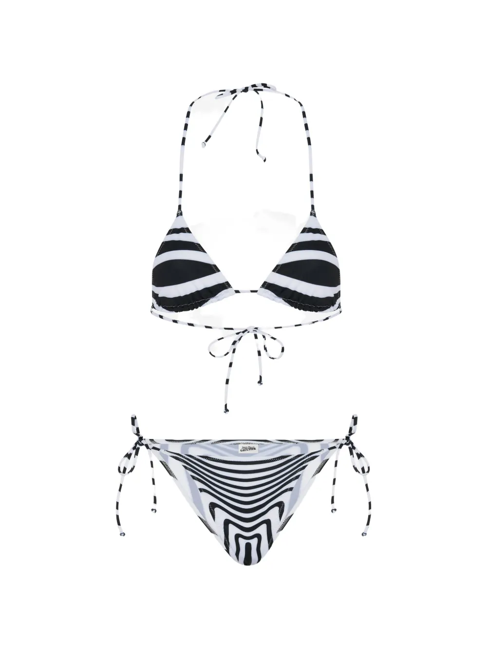 Jean Paul Gaultier Body Morphing Marinière bikini Wit