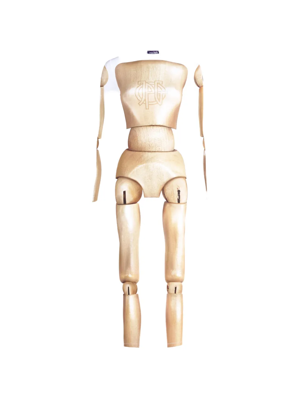 Jean Paul Gaultier Maxi-jurk met Wood Body-print Wit