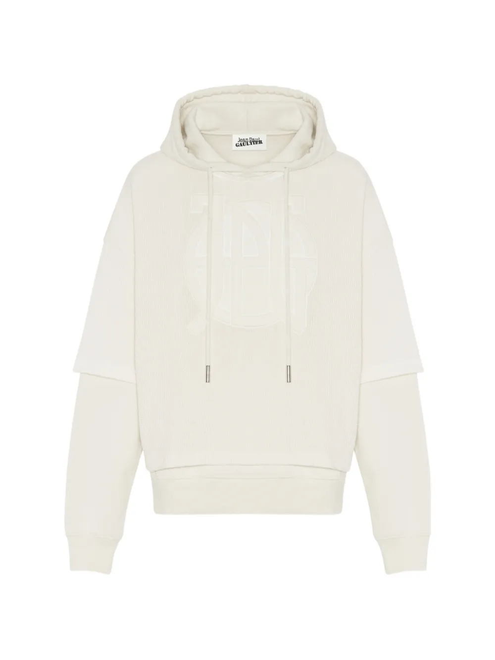 Jean Paul Gaultier layered hoodie Beige