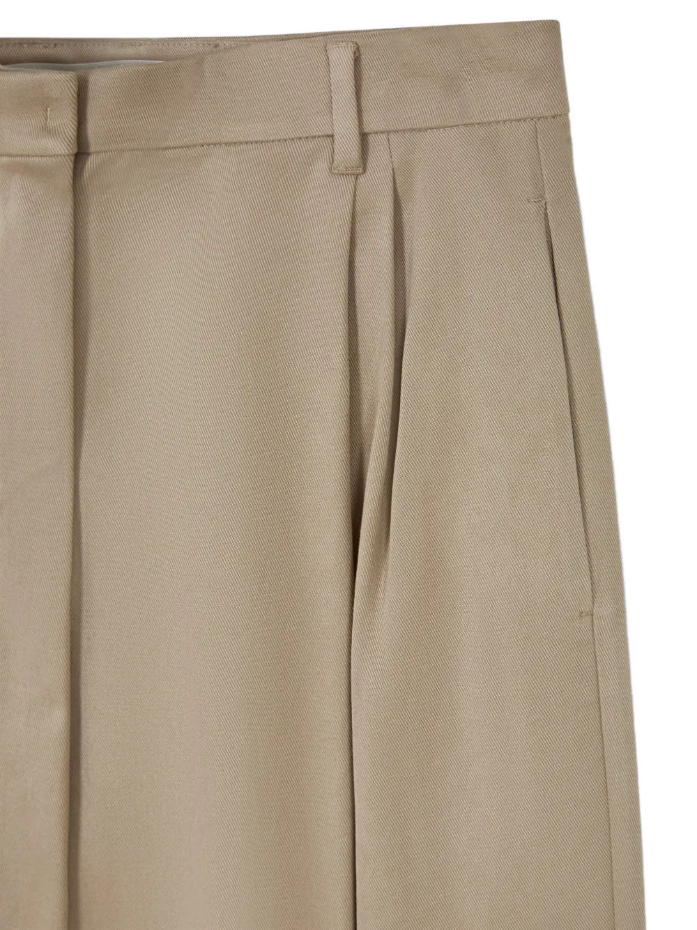 'S Max Mara Plooibroek met wijde pijpen Beige